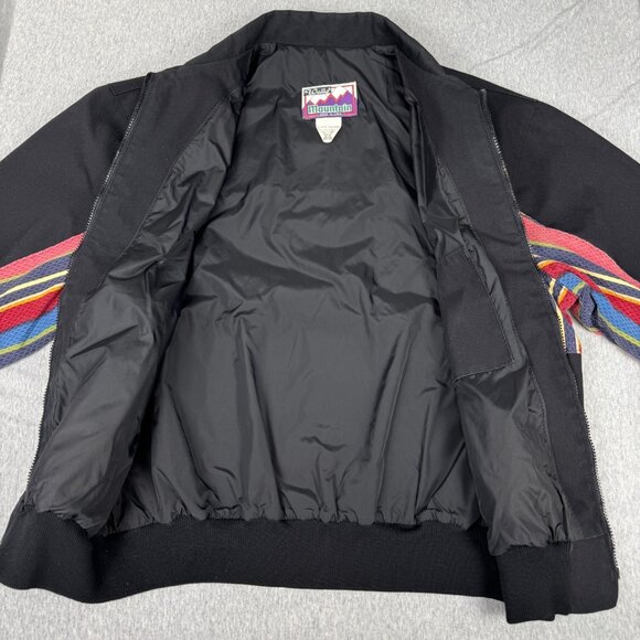 VINTAGE WALLS MOUNTAIN JACKET WESTERN AZTEC BOMBER CANVAS WORKWEAR XL USA MADE - Picture 2 of 13